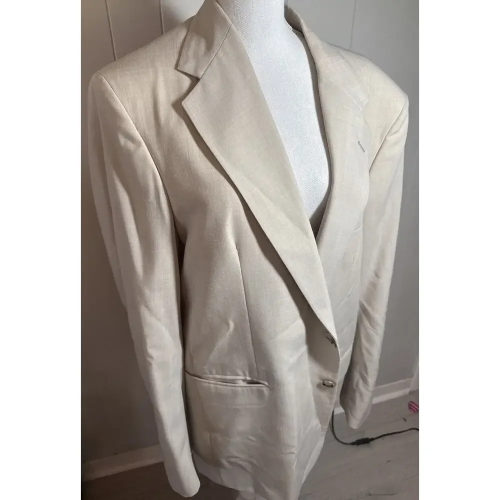 Stafford Men's Khaki Tan Suit Jacket Size 44L V9